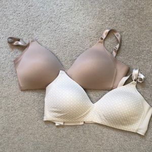 2 Warners 36C tan bras, no underwire